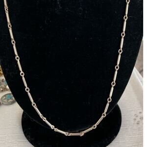 VTG Sarah Coventry Long Silver Tone Chain Necklace